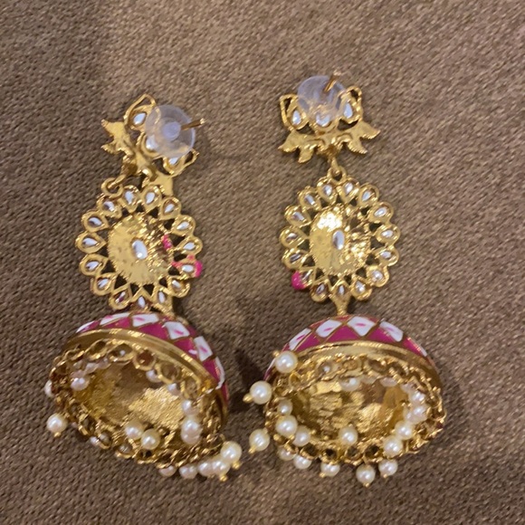 Heavy Indian earrings - Picture 2 of 2